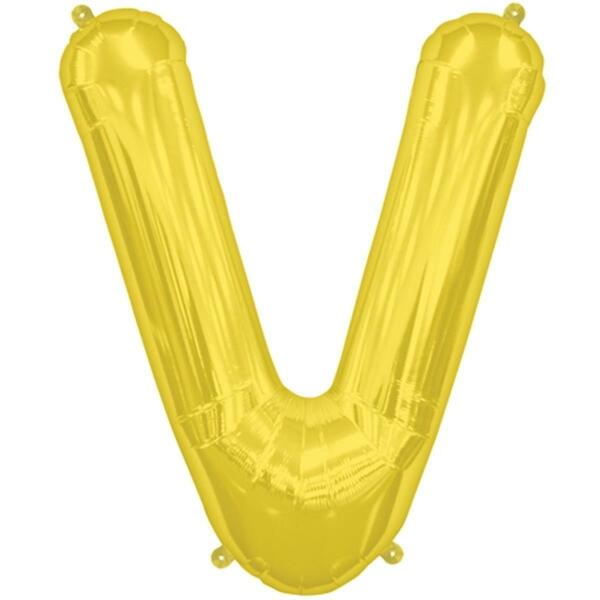 Loftus International 16 in. Letter V Gold Balloon KV-00588